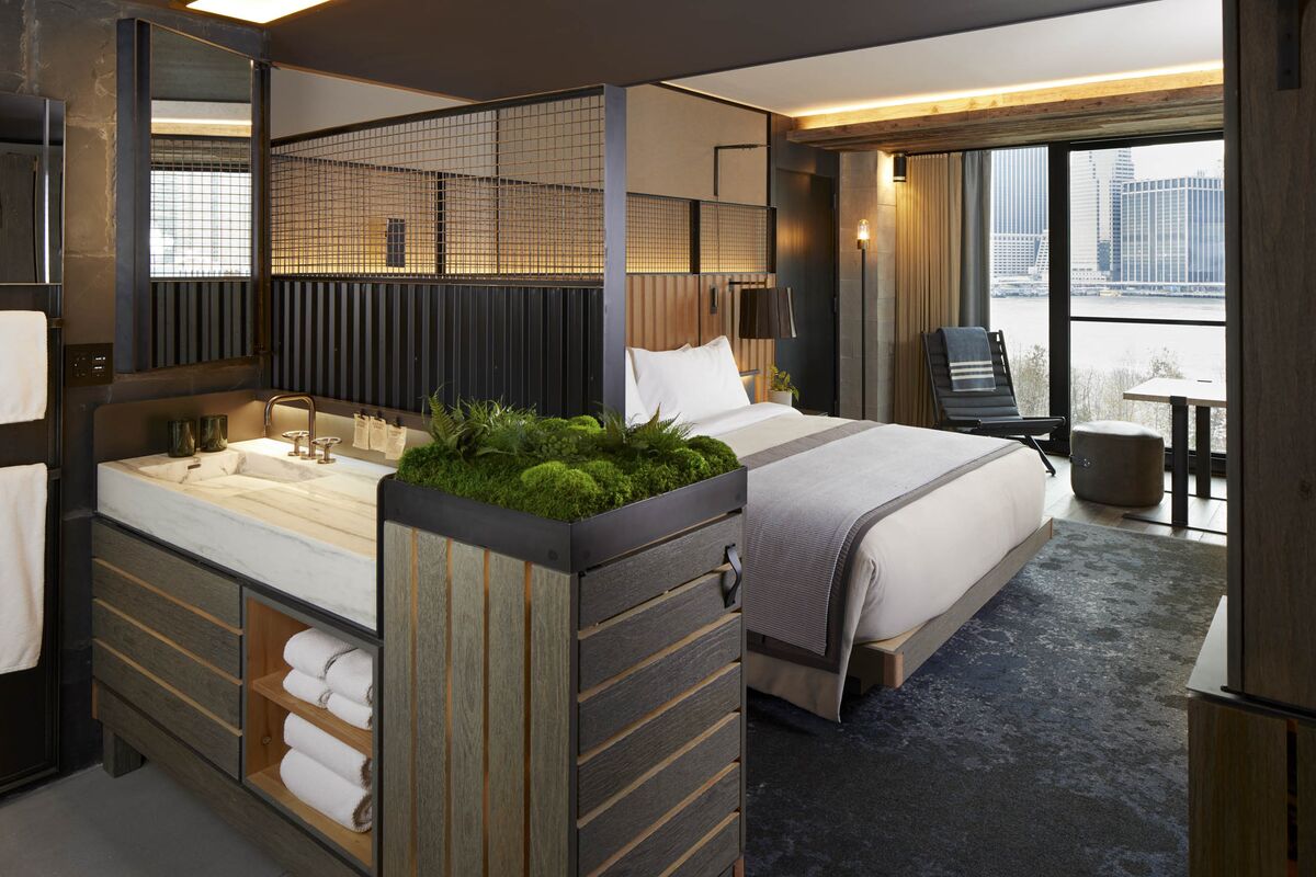 Hotel Brooklyn Bridge (Нью-Йорк, США) озеленение мхом номера отеля